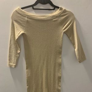 Small gold Bebe bodycon dress